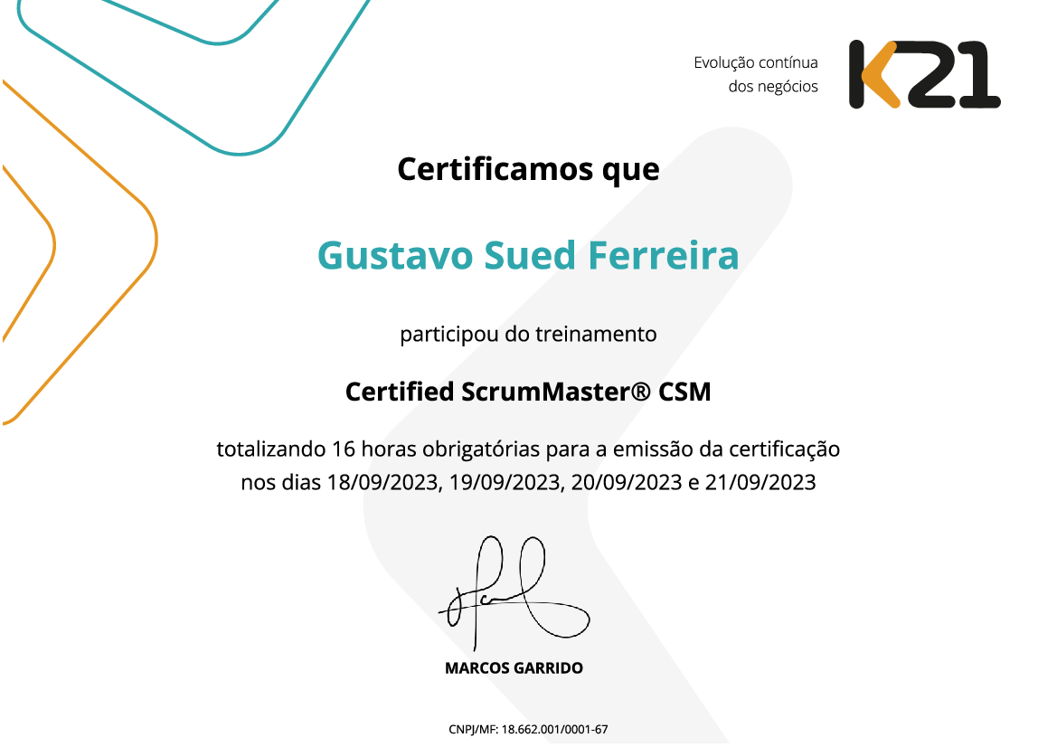 Certificado K21